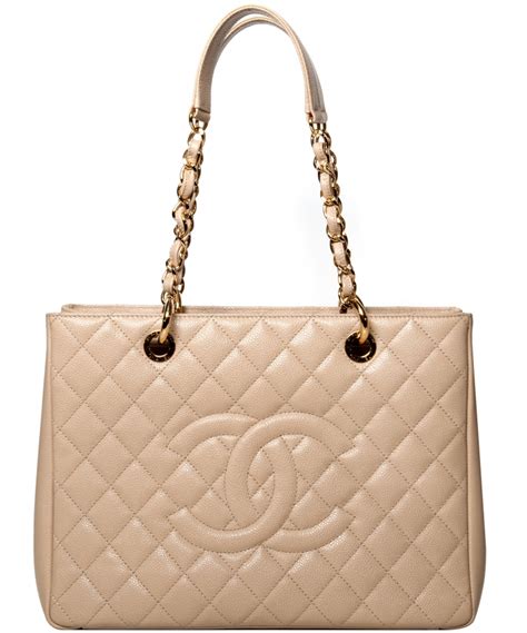 chanel gst bag beige|chanel shopping bag tote.